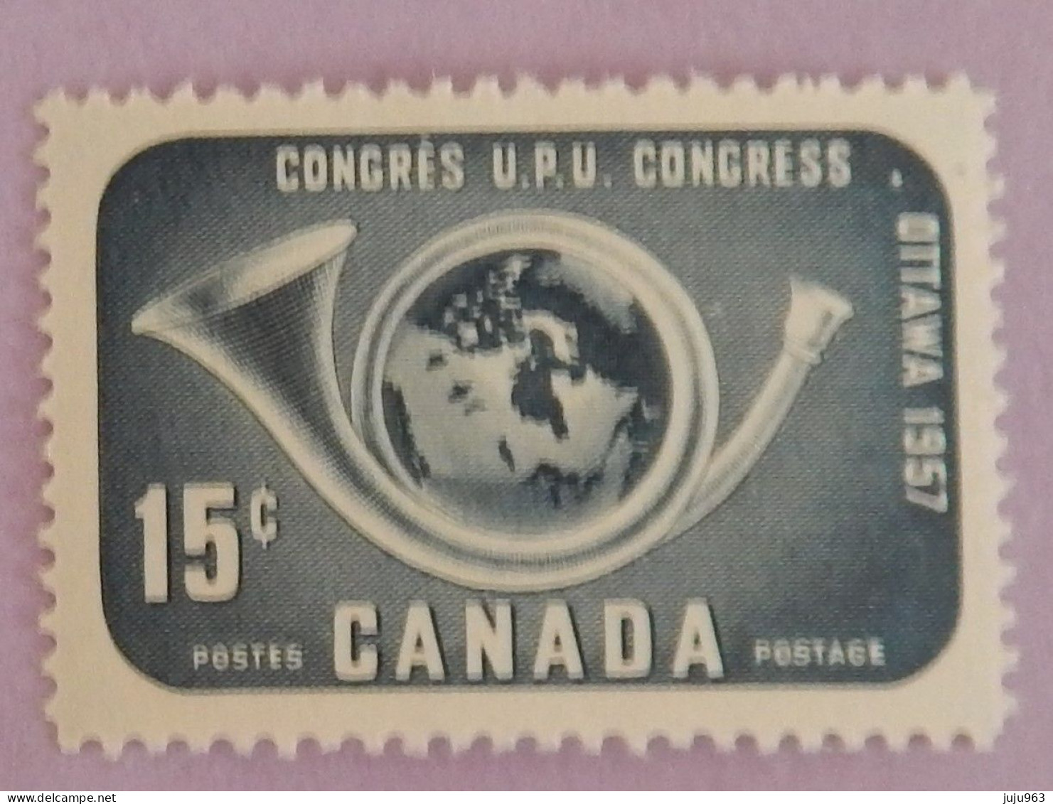 CANADA YT 299 NEUF**MNH "COR DE POSTE ET GLOBE" ANNÉE 1957 - Neufs