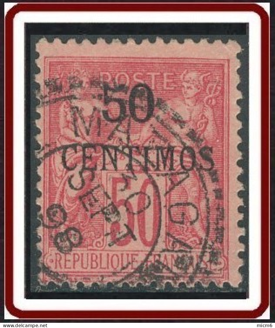 Maroc Bureaux Français 1891-1900 - N° 06 (YT) N° 5 (AM) Type II Oblitéré De Mazagan Du 30 SEPT 98. - Gebraucht