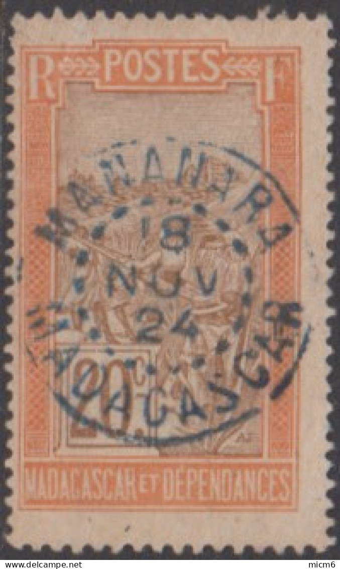 Madagascar 1908-1939 - Mananara Sur N° 100 (YT) N° 107 (AM). Oblitération De 1924. - Other & Unclassified