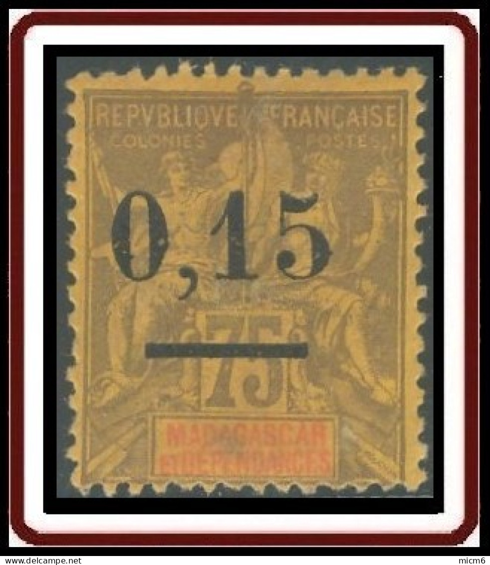 Madagascar 1889-1906 - N° 54 (YT) N° 54 (AM) Type I Neuf *. - Unused Stamps