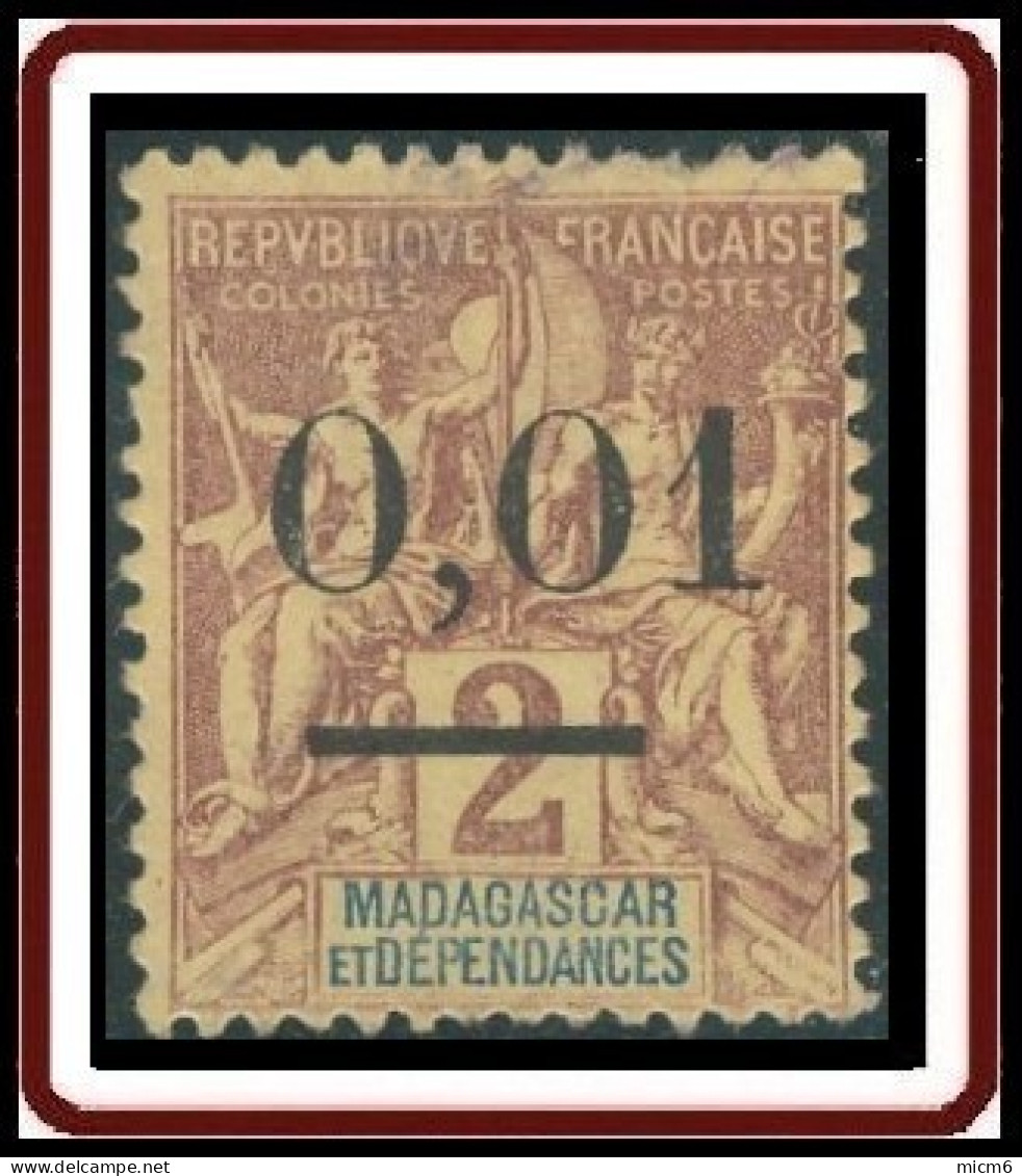 Madagascar 1889-1906 - N° 51 (YT) N° 51 (AM) Type II Oblitéré. - Oblitérés