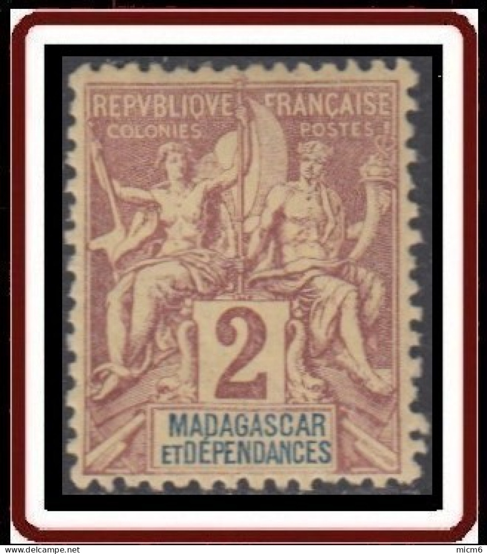 Madagascar 1889-1906 - N° 29 (YT) N° 29 (AM) Neuf *. - Unused Stamps