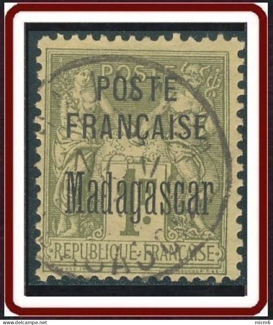 Madagascar 1889-1906 - N° 21 (YT) N° 21 (AM) Oblitéré. - Used Stamps