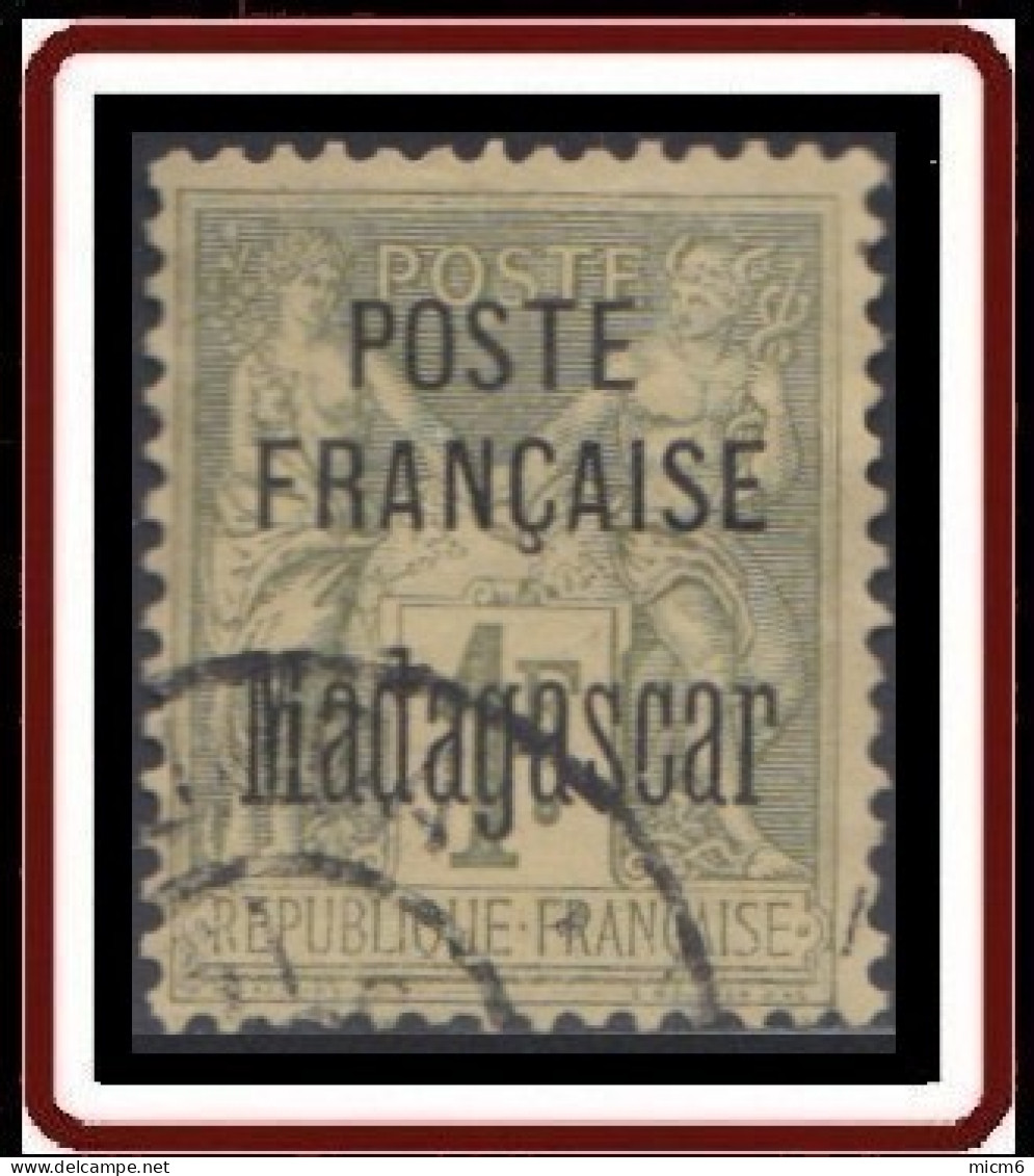 Madagascar 1889-1906 - N° 21 (YT) N° 21 (AM) Oblitéré. - Usati