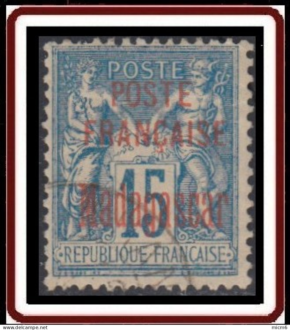 Madagascar 1889-1906 - N° 16 (YT) N° 16 (AM) Oblitéré. - Used Stamps