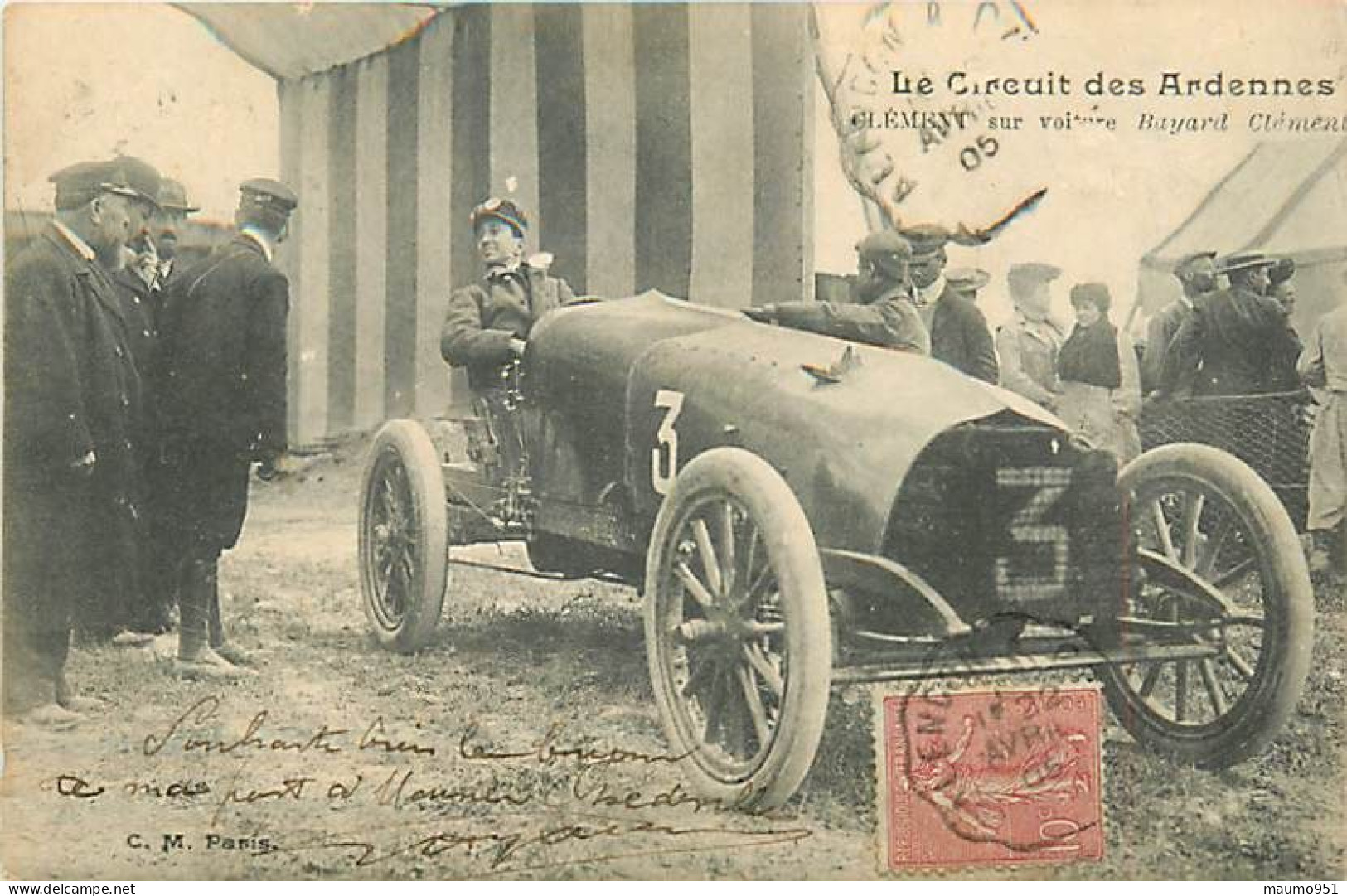 08 AUTOMOBILE- LE CIRCUIT DES ARDENNES - Cément Sur Voiture Bayard Clément - Rally's