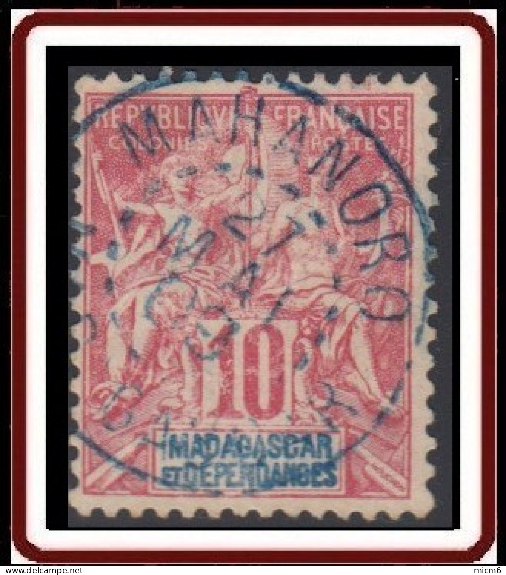 Madagascar 1889-1906 - Mahanoro Sur N° 43 (YT) N° 44 (AM). Oblitération De 1909. - Used Stamps