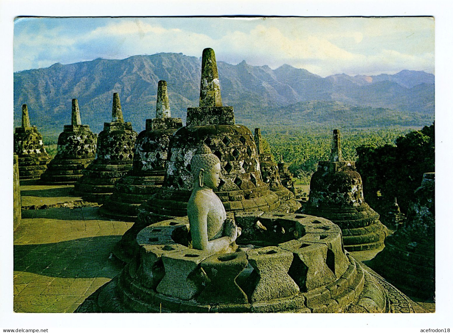 Open Stupa With A Budha Inside At Borobudur, Central Java - Indonesien