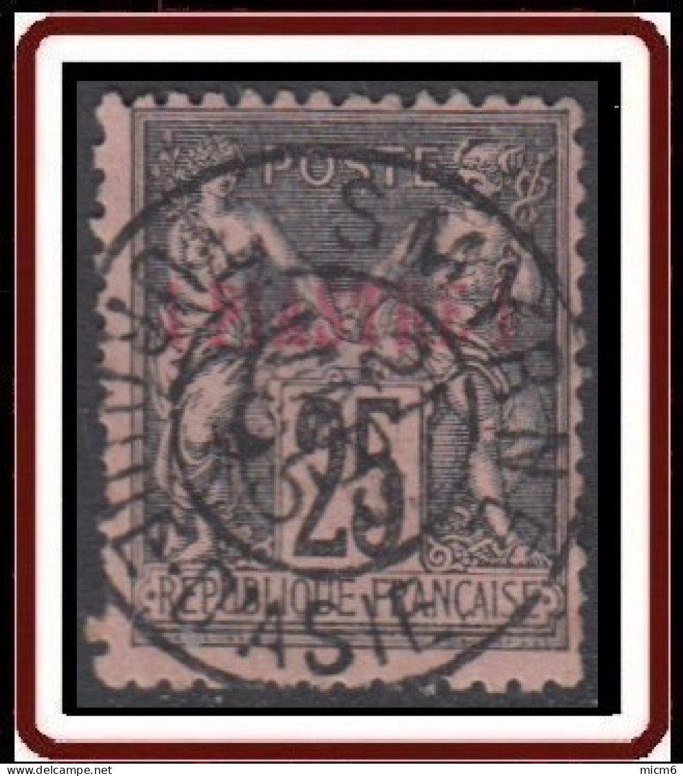 Levant Bureaux Français 1885-1901 - Smyrne / Turquie D'Asie Sur N° 4 (YT) N° 4 (AM). Oblitération De 1895. - Usati