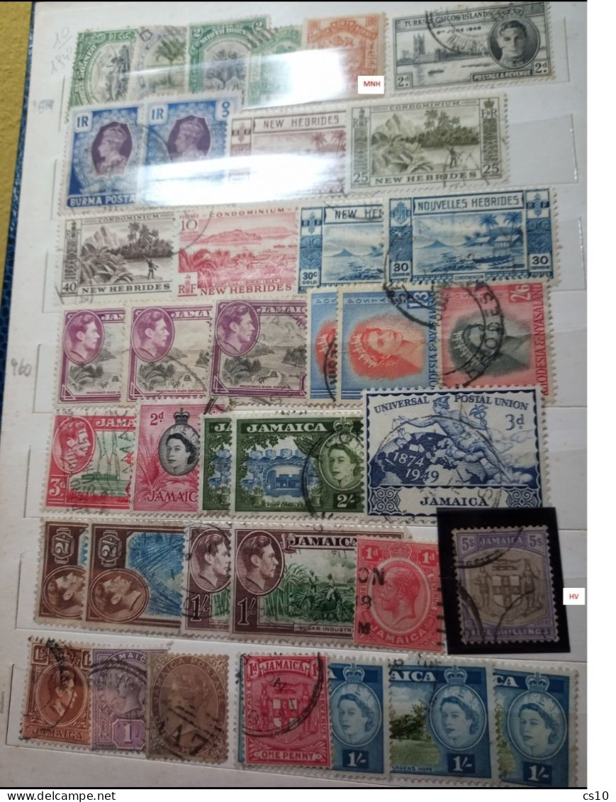UK Colony & Protectorates #14 Scans Lot Mainly Used & Mint Some HVs - # 475++  Pcs Incl. Variety Perfins SPECIMEN Etc - Alla Rinfusa (max 999 Francobolli)