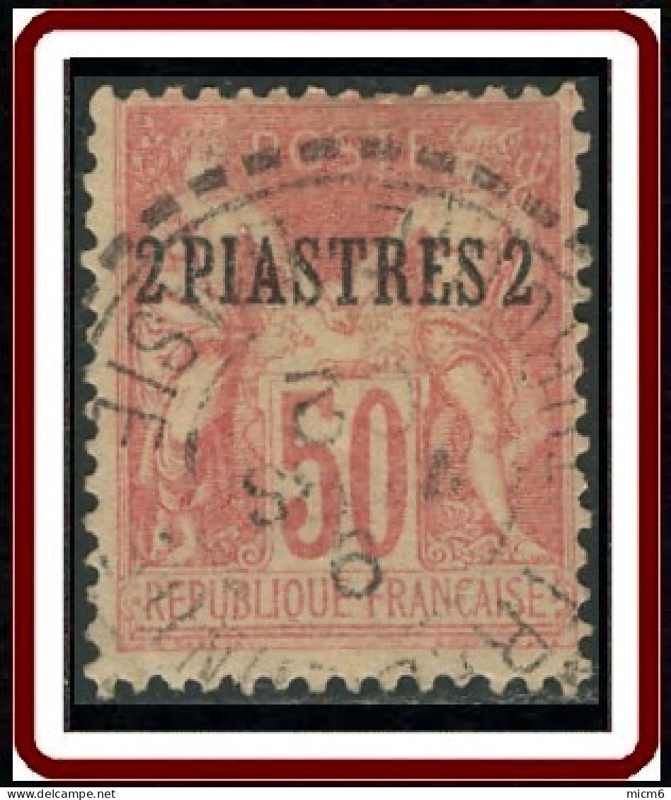 Levant Bureaux Français 1885-1901 - N° 6 (YT) N° 7 (AM) Type III Oblitéré De Trebizonde / Turquie D'Asie Du 9 MARS 02. - Gebraucht