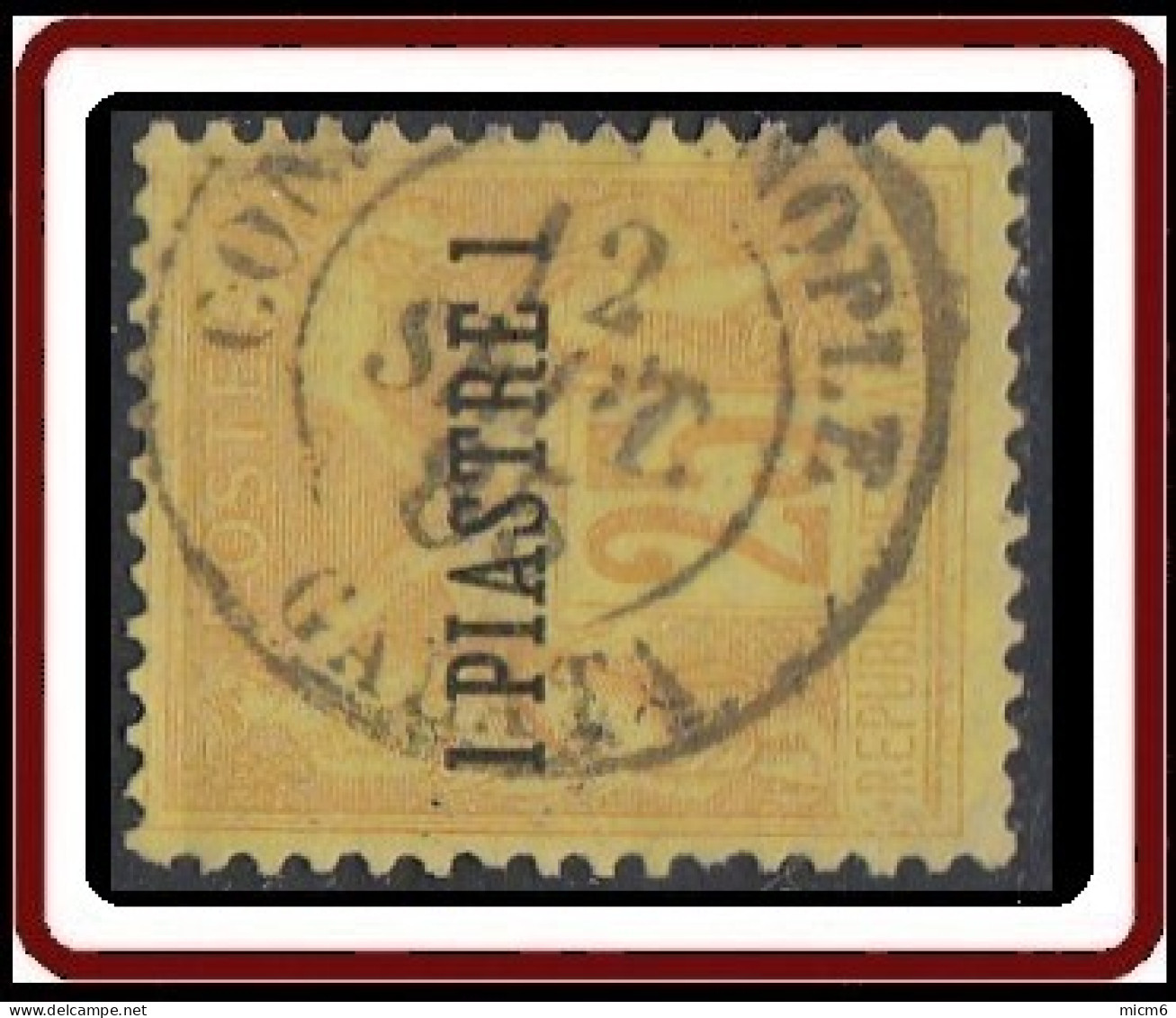 Levant Bureaux Français 1885-1901 - Constantinople / Galata Sur N° 1 (YT) N° 1 (AM). Oblitération De 1885. - Used Stamps