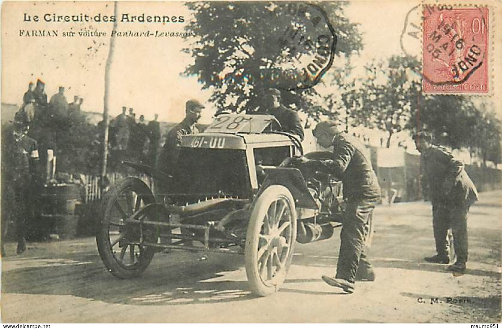 08 AUTOMOBILE- LE CIRCUIT DES ARDENNES - Faman Sur Voiture Panhamrd Levassor - Rallyes