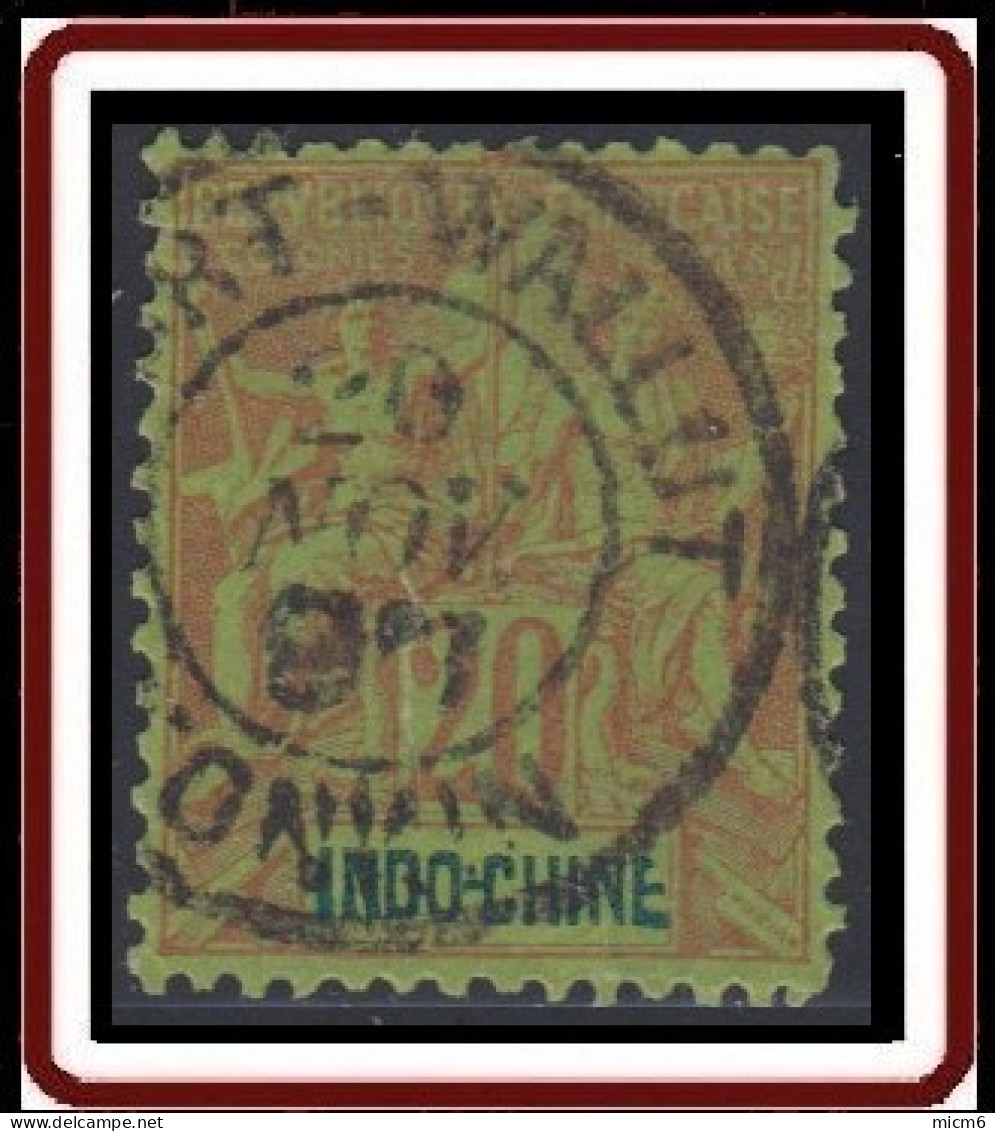 Indochine (Tonkin) 1889-1908 - Port-Wallut Sur N° 9 (YT) N° 9 (AM). Oblitération De 1897. - Oblitérés