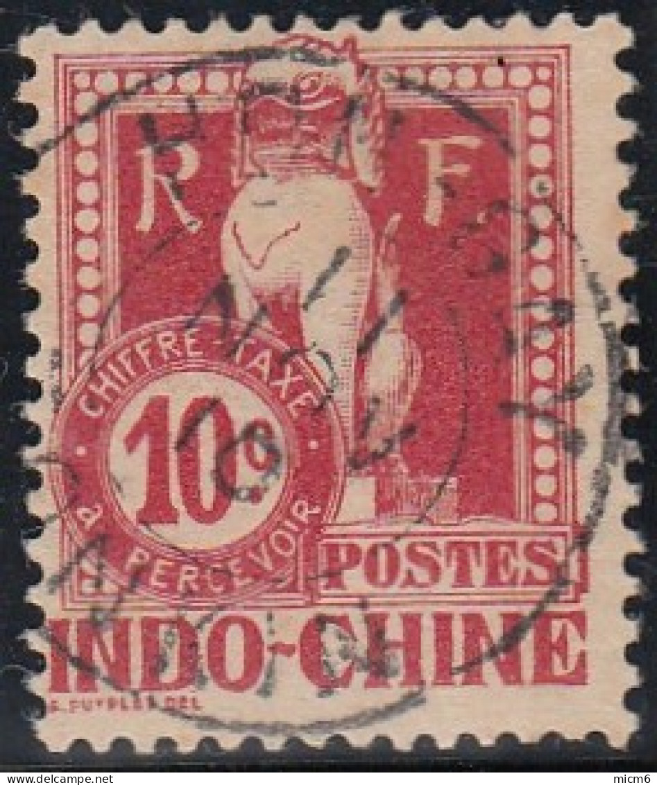 Indochine (Tonkin) 1889-1908 - Hon-Gay Sur Timbre-taxe N° 8 (YT) N° 8 (AM). Oblitération De 1910. - Timbres-taxe