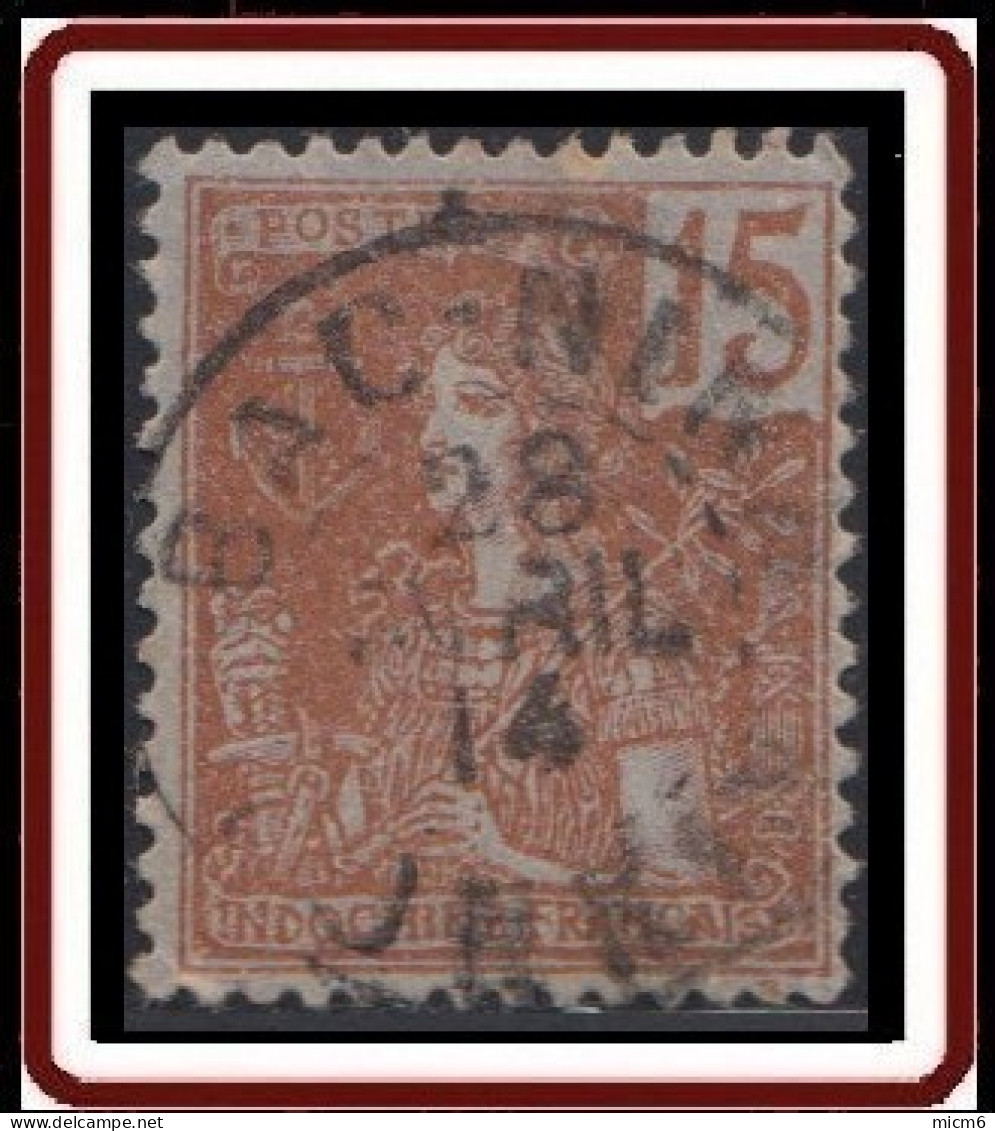 Indochine (Tonkin) 1889-1908 - Bac-Ninh Sur N° 29 (YT) N° 29 (AM). Oblitération De 1914. - Used Stamps