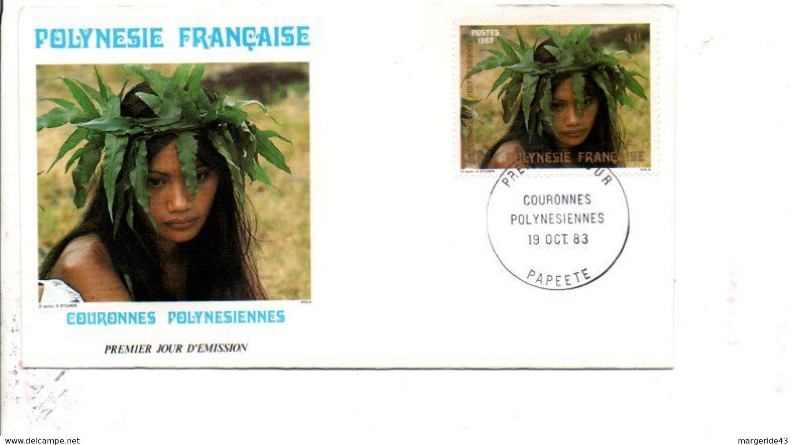 POLYNESIE FDC 1983 COURONNES POLYNESIENNES - FDC