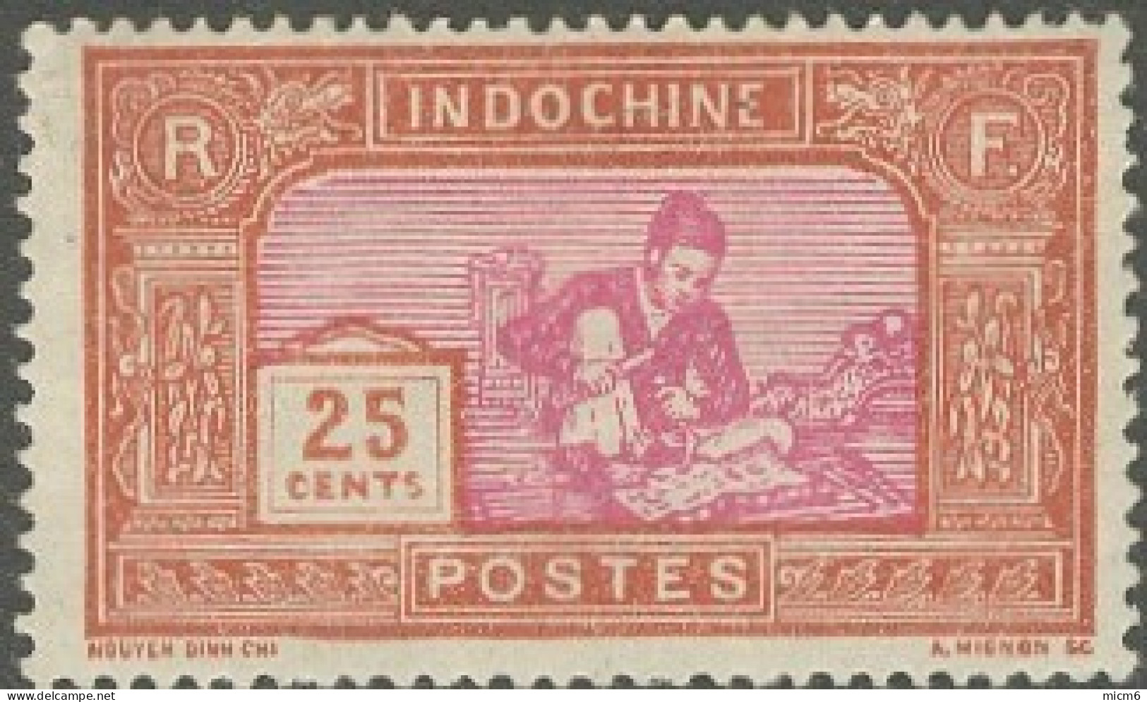 Indochine 1922-1949 - N° 141 (YT) N° 136 (AM) Neuf *. - Ungebraucht