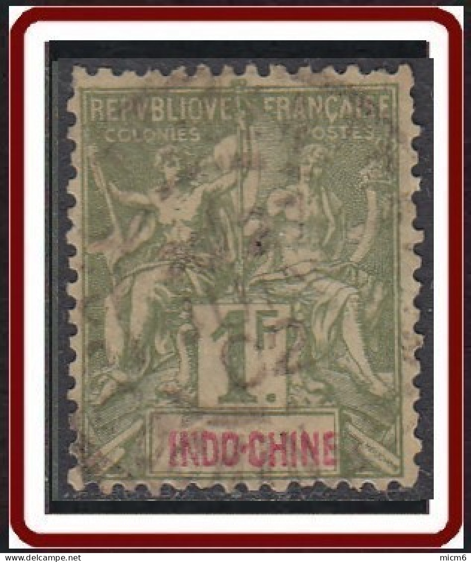 Indochine 1889-1908 - N° 15 (YT) N° 15 (AM) Oblitéré. - Usati