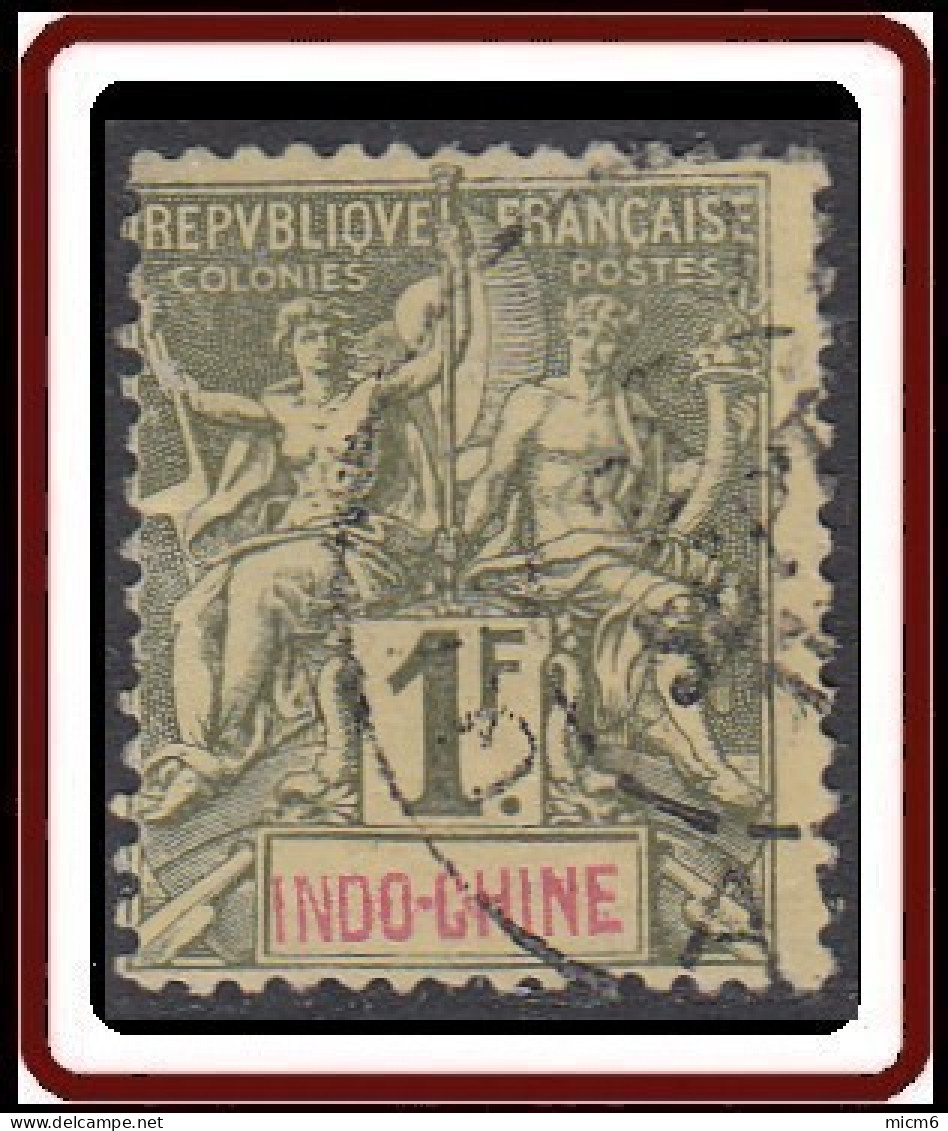 Indochine 1889-1908 - N° 15 (YT) N° 15 (AM) Oblitéré. - Usati