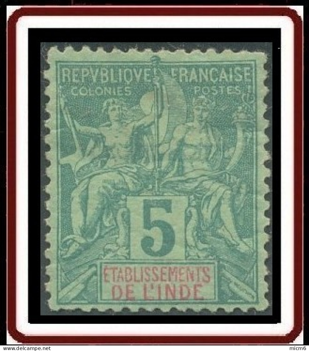 Inde Française - N° 04 (YT) N° 4 (AM) Neuf *. - Unused Stamps