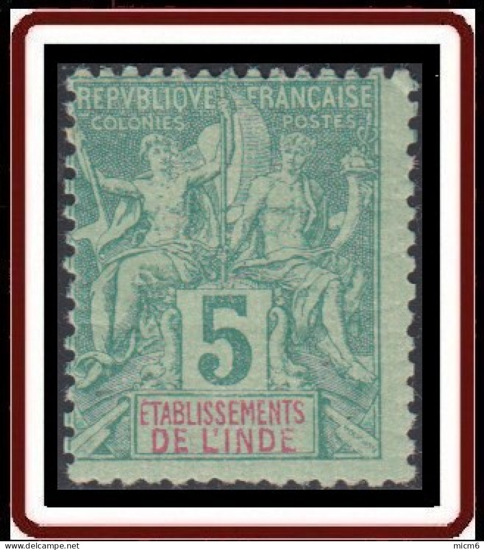 Inde Française - N° 04 (YT) N° 4 (AM) Neuf *. - Unused Stamps