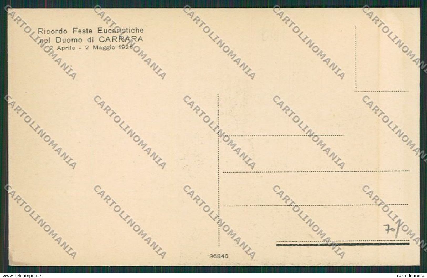 Massa Carrara Feste Eucaristiche Cartolina EE6295 - Massa