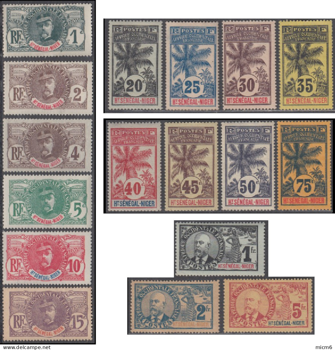 Haut-Sénégal Et Niger - N° 01 à 17 (YT) N° 1 à 17 (AM) Neufs *. - Unused Stamps