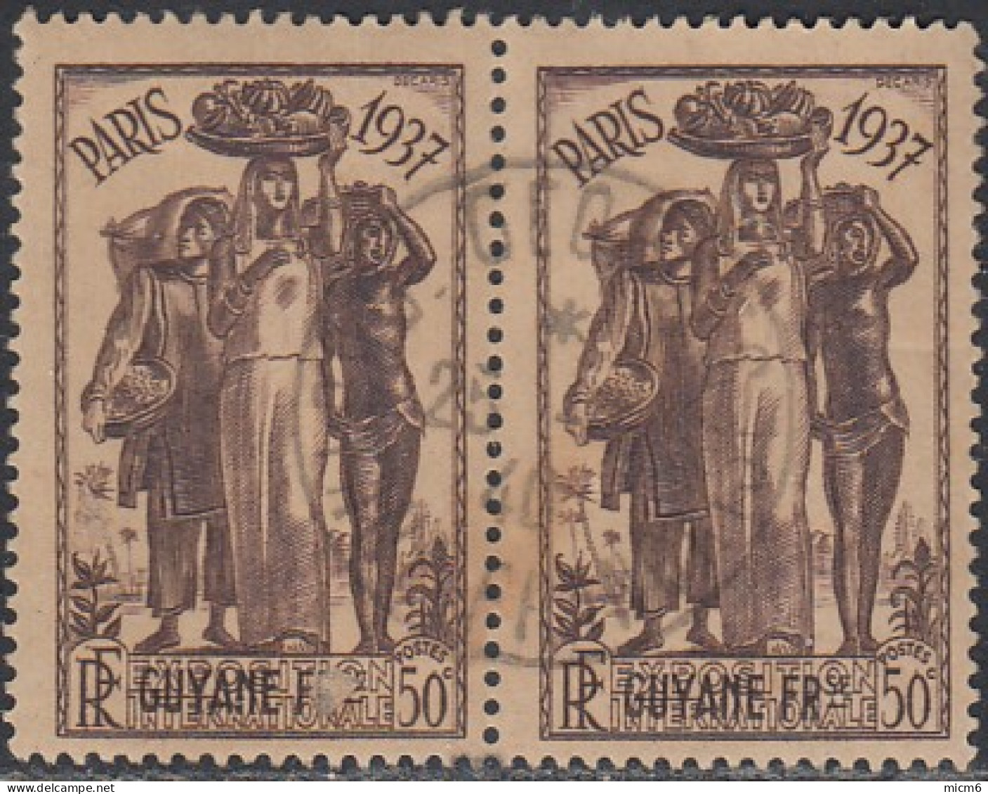 Guyane Française 1922-1947 - St-Georges Sur N° 146 (YT) N° 148 (AM). Oblitération De 1940. - Gebruikt
