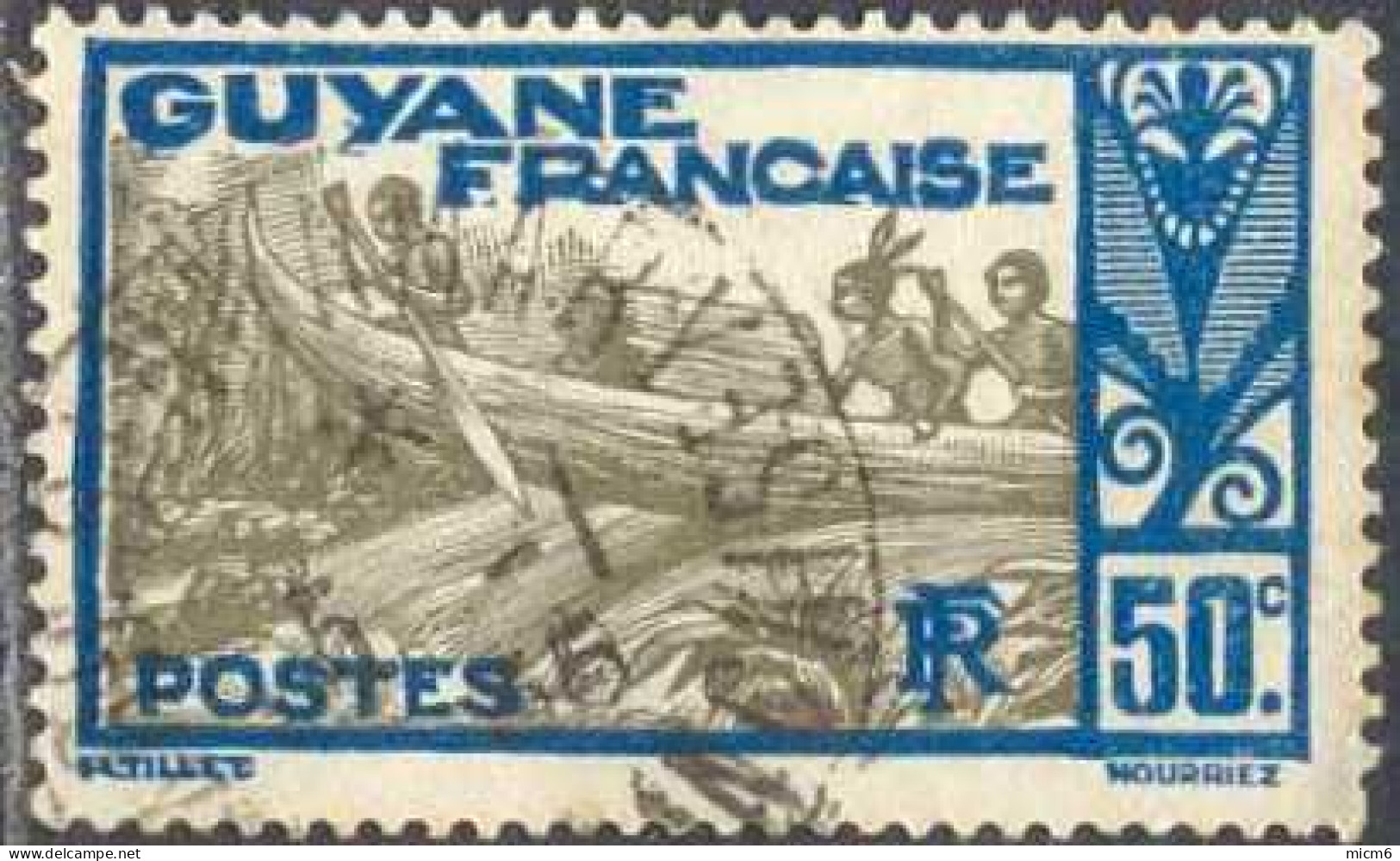 Guyane Française 1922-1947 - Sinnamary Sur N° 120 (YT) N° 120 (AM). Oblitération. - Used Stamps