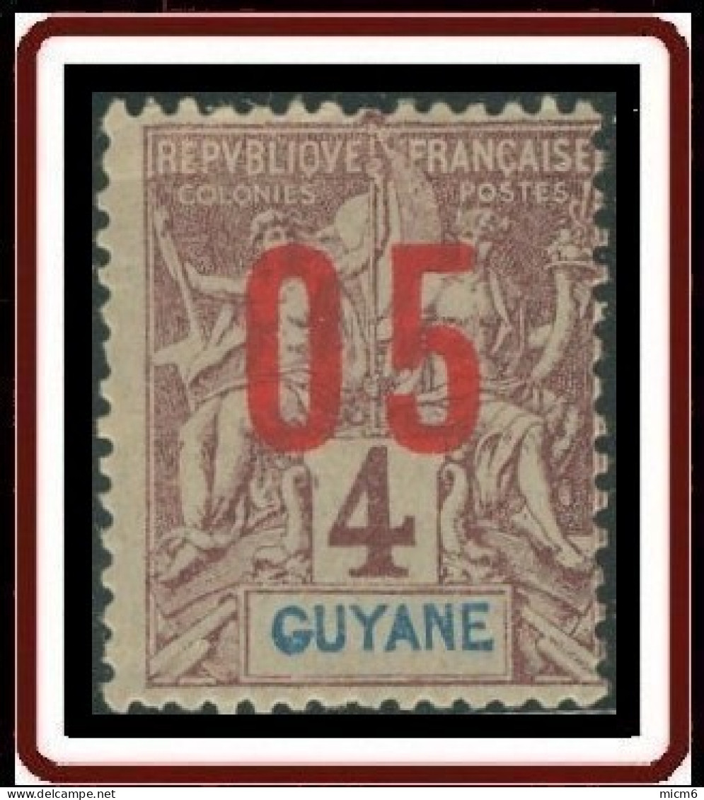 Guyane Française 1886-1915 - N° 67A (YT) N° 67a (AM) Neuf *. - Ongebruikt