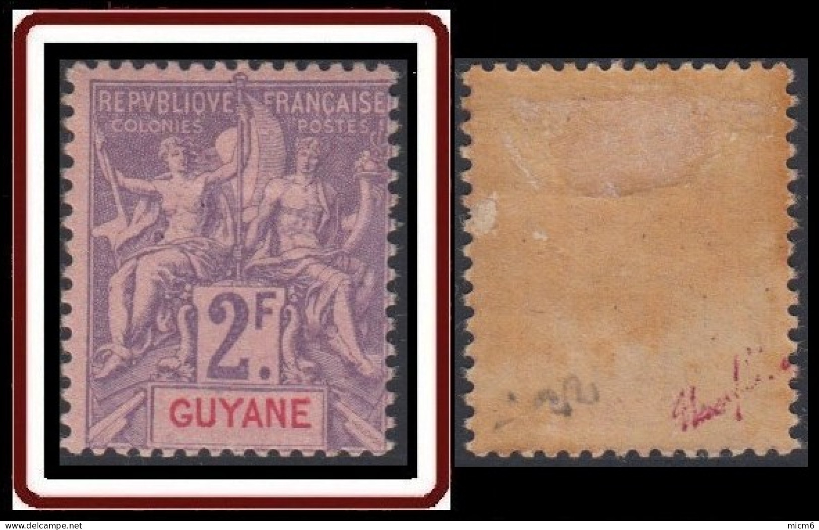 Guyane Française 1886-1915 - N° 48 (YT) N° 48 (AM) Neuf *. - Ongebruikt