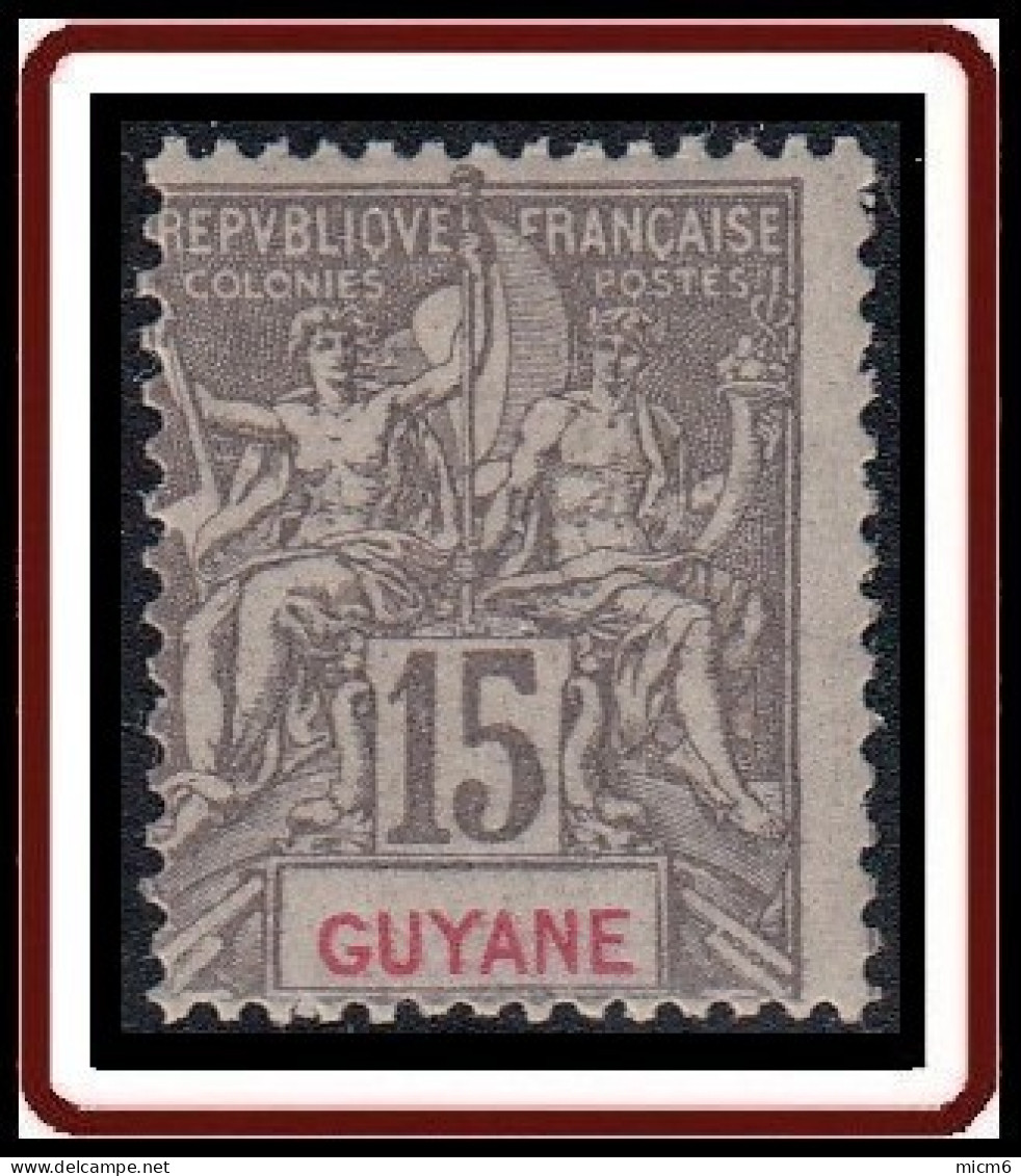 Guyane Française 1886-1915 - N° 45 (YT) N° 45 (AM) Neuf *. - Ongebruikt