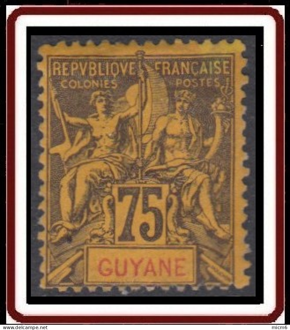 Guyane Française 1886-1915 - N° 41 (YT) N° 40 (AM) Neuf *. - Ongebruikt