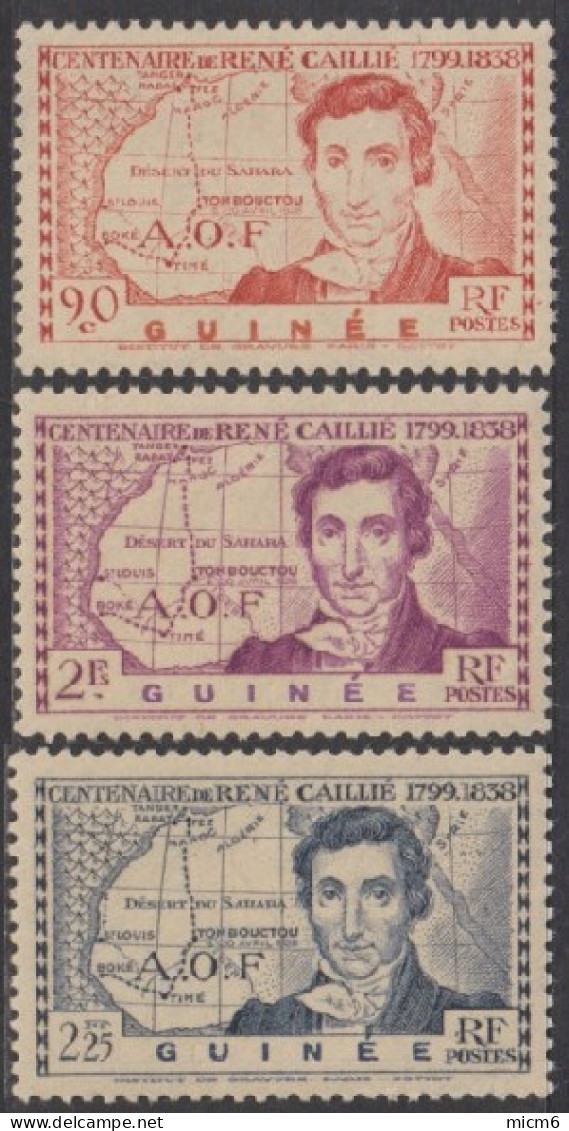 Guinée Française 1912-1944 - N° 148 à 150 (YT) N° 150 à 152 (AM) Neufs **. - Ongebruikt