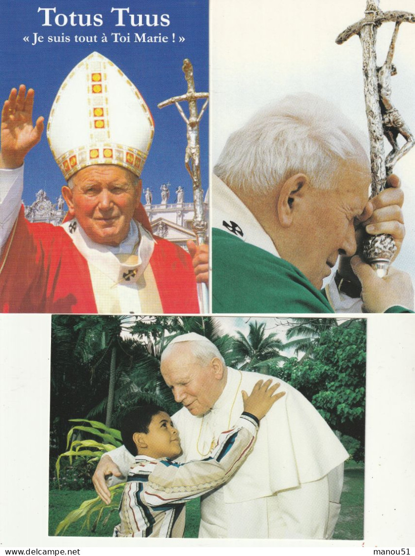 Pape - JEAN PAUL II - Lot De 7 CP - Popes