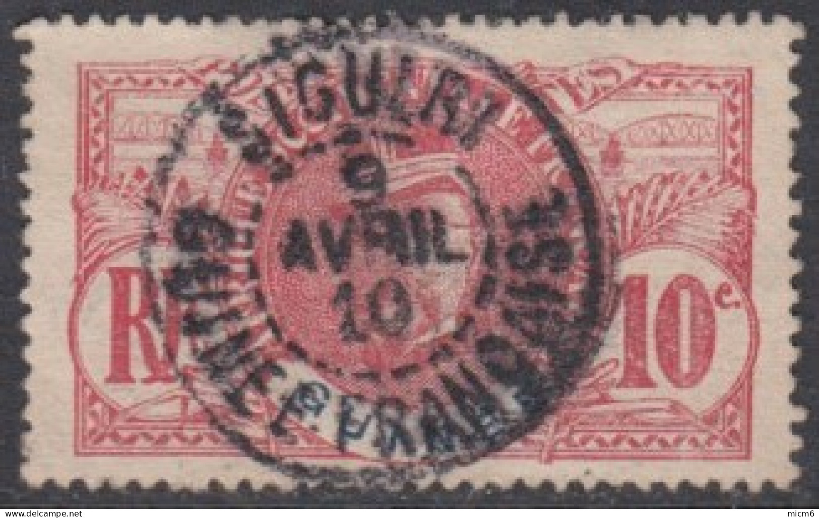 Guinée Française 1892-1907 - Siguiri Sur N° 37 (YT) N° 37 (AM). Oblitération De 1910. - Gebraucht