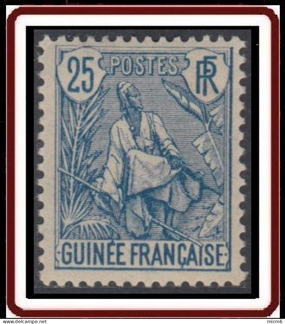 Guinée Française 1892-1907 - N° 25 (YT) N° 25 (AM) Neuf *. - Ungebraucht