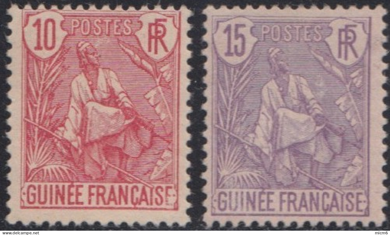 Guinée Française 1892-1907 - N° 22 & 23 (YT) N° 22 & 23 (AM) Neufs (*). - Nuovi