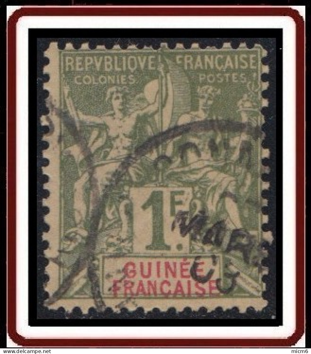 Guinée Française 1892-1907 - N° 13 (YT) N° 13 (AM) Oblitéré. - Gebraucht