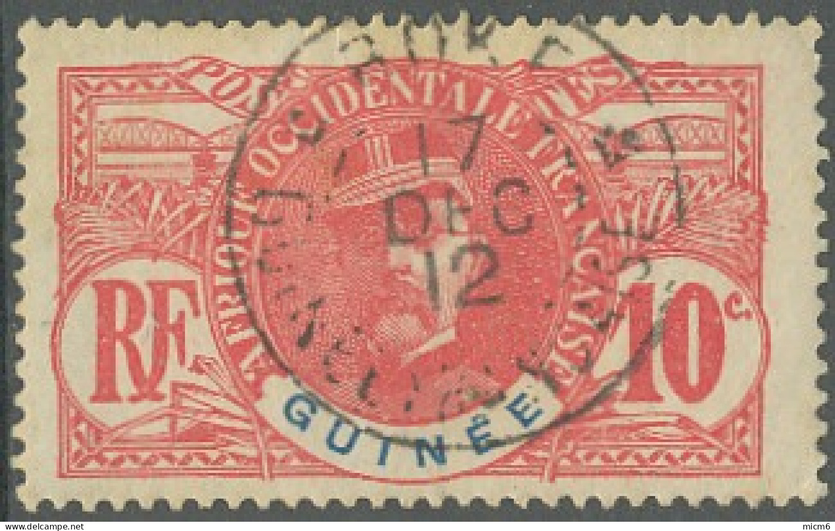 Guinée Française 1892-1907 - Boke Sur N° 37 (YT) N° 37 (AM). Oblitération De 1912. - Gebraucht