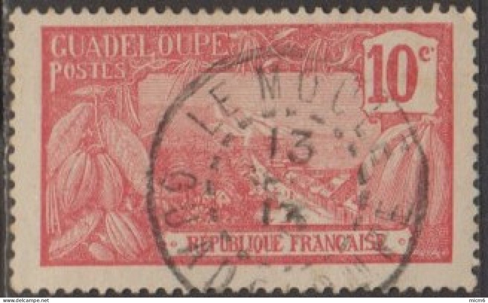 Guadeloupe 1905-1947 - Le Moule Sur N° 59 (YT) N° 59 (AM). Oblitération De 1913. - Andere & Zonder Classificatie