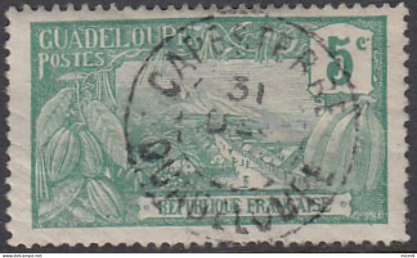 Guadeloupe 1905-1947 - Capesterre Sur N° 58 (YT) N° 58 (AM). Oblitération. - Other & Unclassified