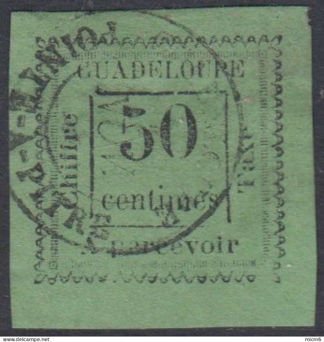 Guadeloupe 1876-1903 - Timbre-taxe N° 12 (YT) N° 12 (AM) Oblitéré. - Segnatasse