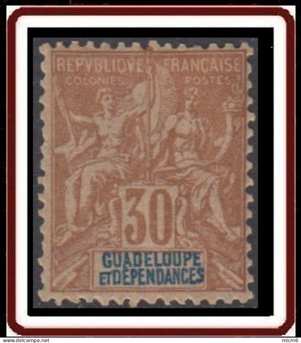 Guadeloupe 1876-1903 - N° 35 (YT) N° 35 (AM) Neuf *. - Neufs