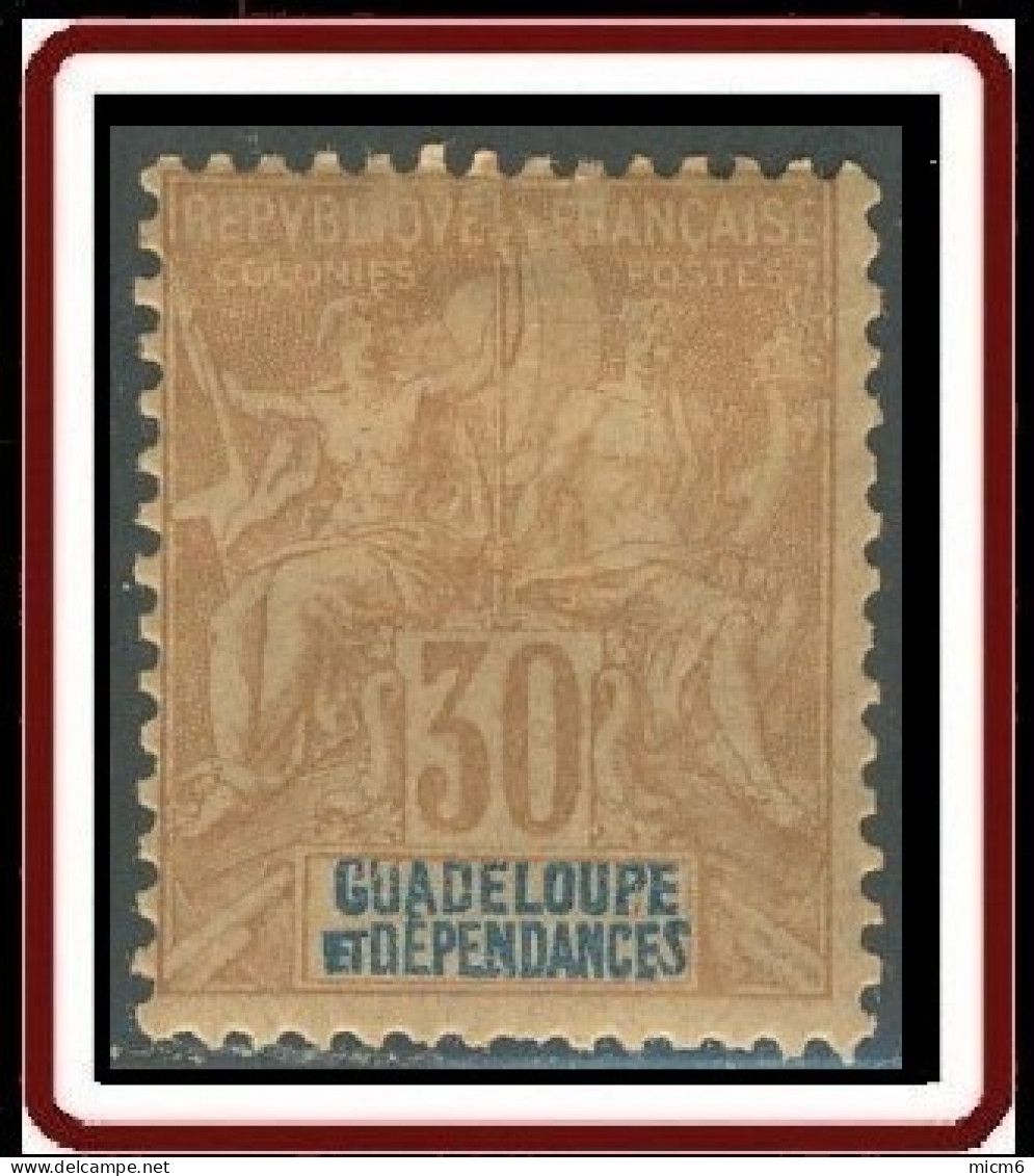 Guadeloupe 1876-1903 - N° 35 (YT) N° 35 (AM) Neuf *. - Neufs