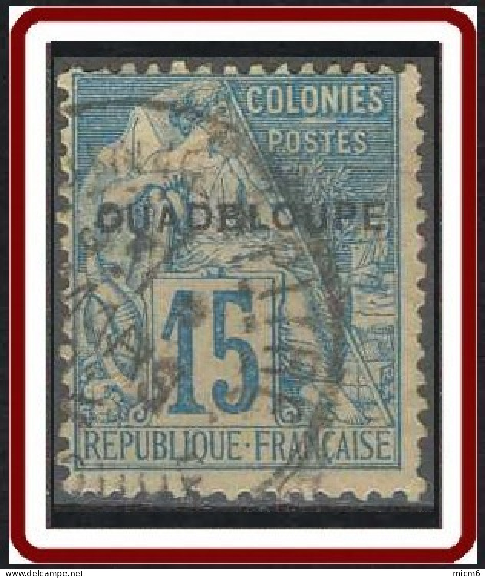 Guadeloupe 1876-1903 - N° 19aB (YT) N° 19b (AM) Oblitéré. Variété GUADBLOUPE. - Usados