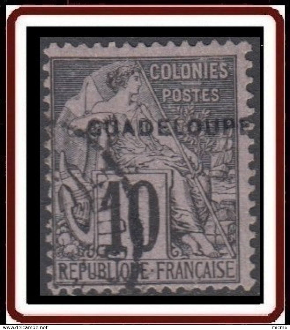 Guadeloupe 1876-1903 - N° 18 (YT) N° 18 (AM) Oblitéré. - Usati