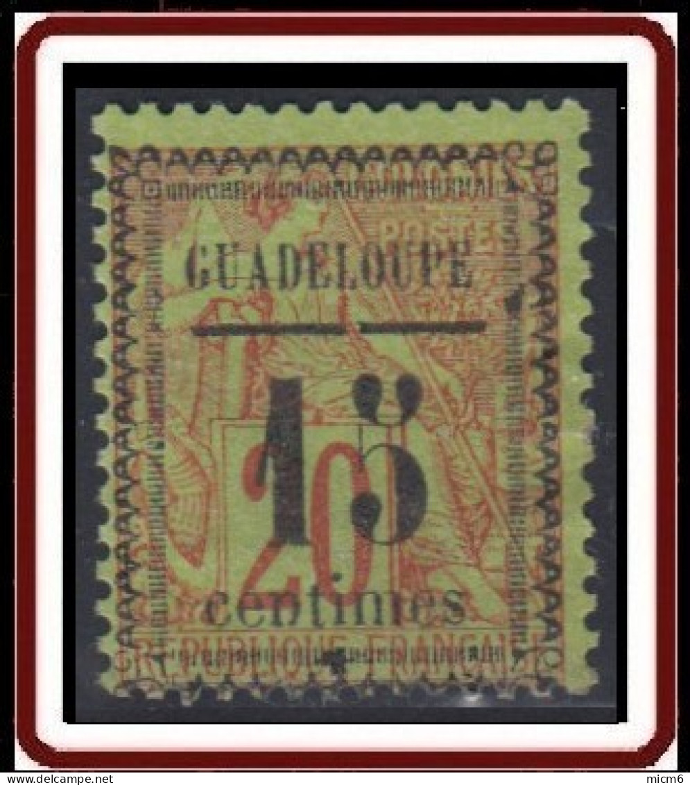 Guadeloupe 1876-1903 - N° 08 (YT) N° 8 (AM) Type IV Oblitéré. - Usados