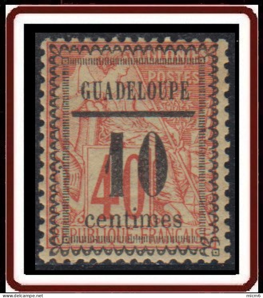 Guadeloupe 1876-1903 - N° 07 (YT) N° 7 (AM) Type V (AM) Neuf *. - Unused Stamps